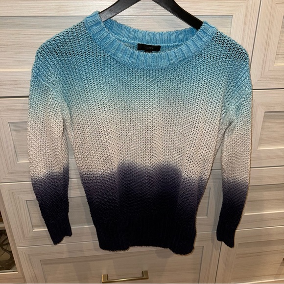 J.Crew Dip-dyed ombré beach sweater-AM099-linen-MONACO BLUE RAW INDIGO X… - Picture 2 of 9